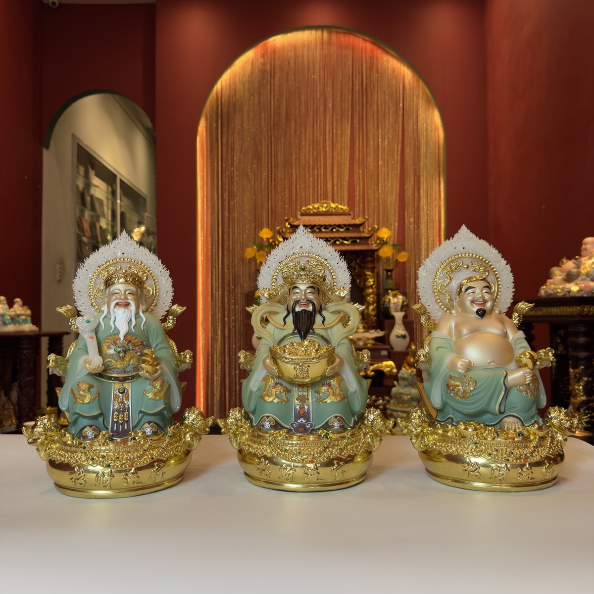 Mẫu Tượng tài địa giá rẻ bằng bột đá màu, đá thạch anh